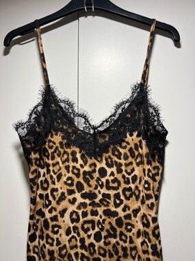 ZARA - Leopard and Lace Cami - S